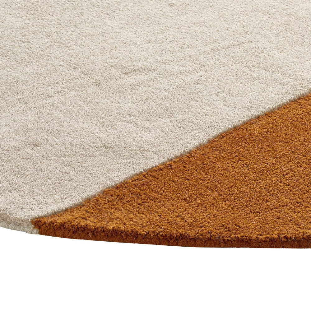 Round Wool Area Rug - Organix Gold/Cream 510
