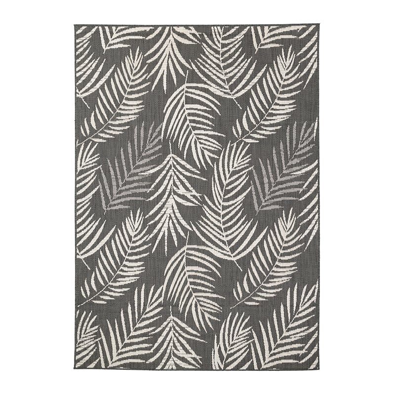 Outdoor Rug - Malta Leaves Black