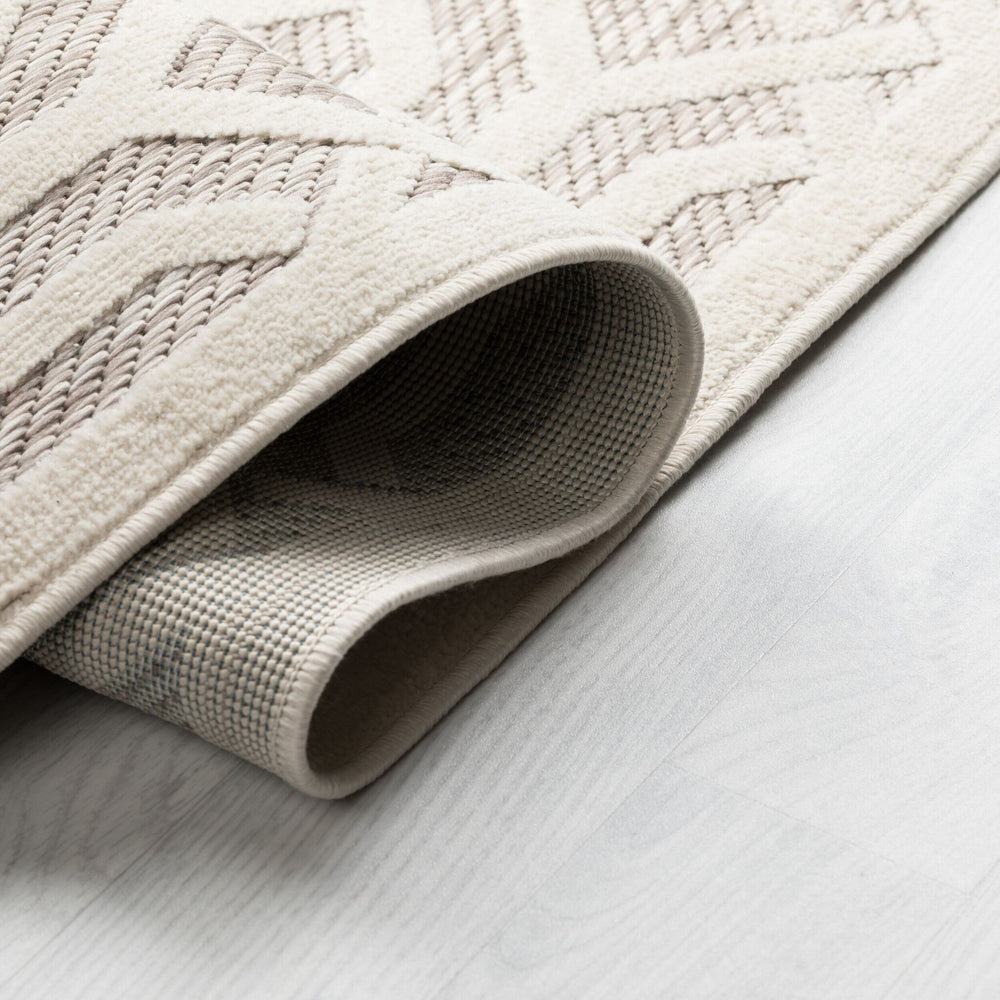 Balcony Rug - Piatto Mataro Cream/White