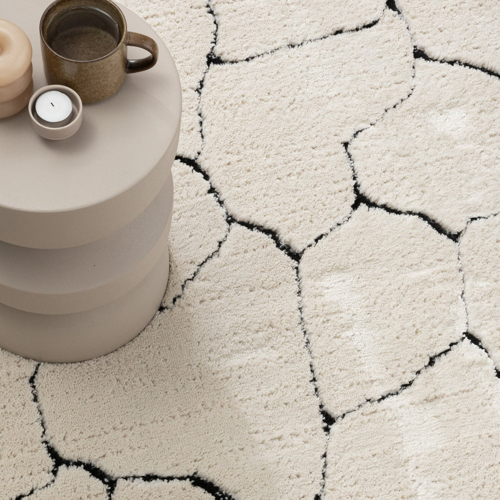 Scandinavian Rug - Yune Stone Cream/Black