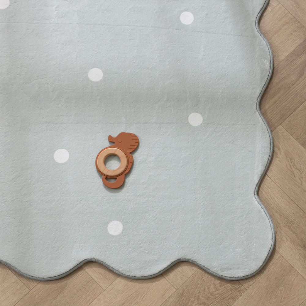 Kids Room Rug - Cloudy Dots Mint