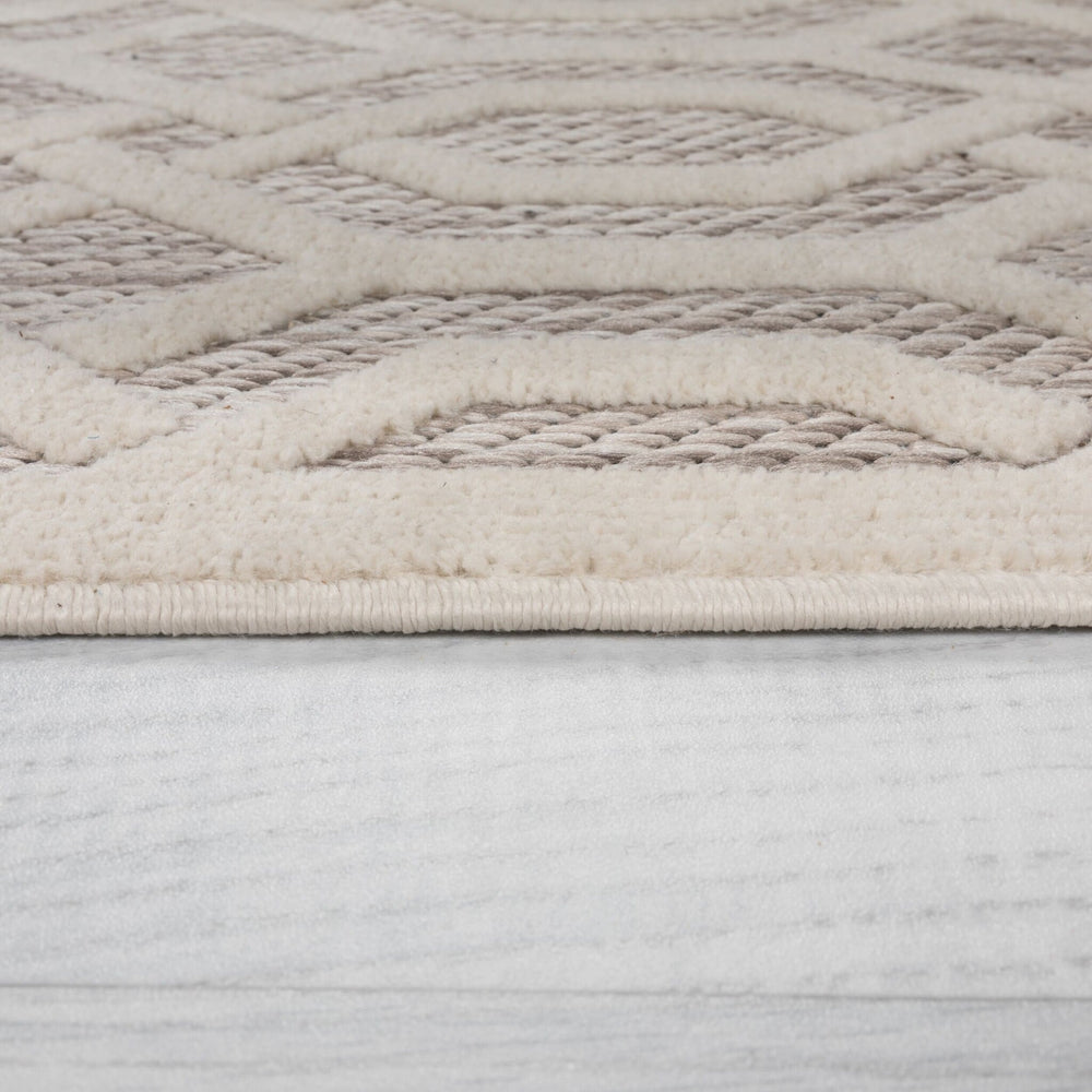 Outdoor Rug - Piatto Mataro Cream/White