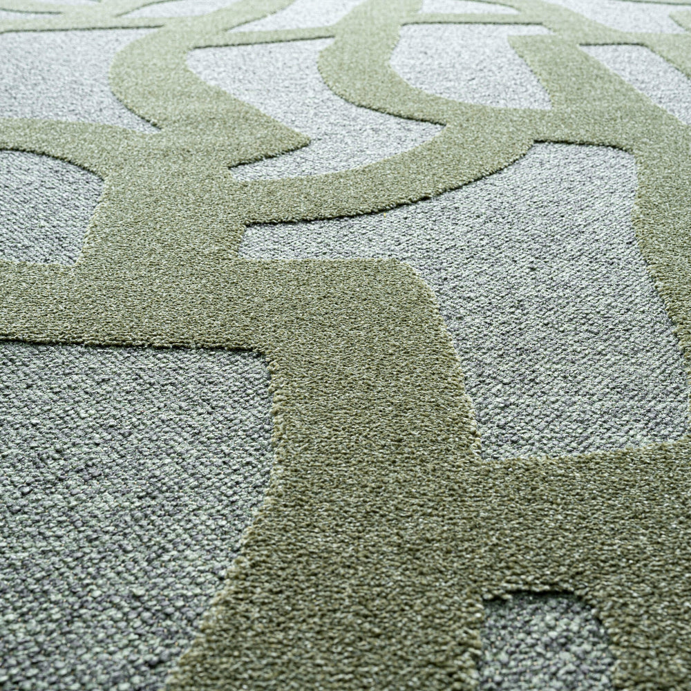Modern floor rug - Thor Green 4141