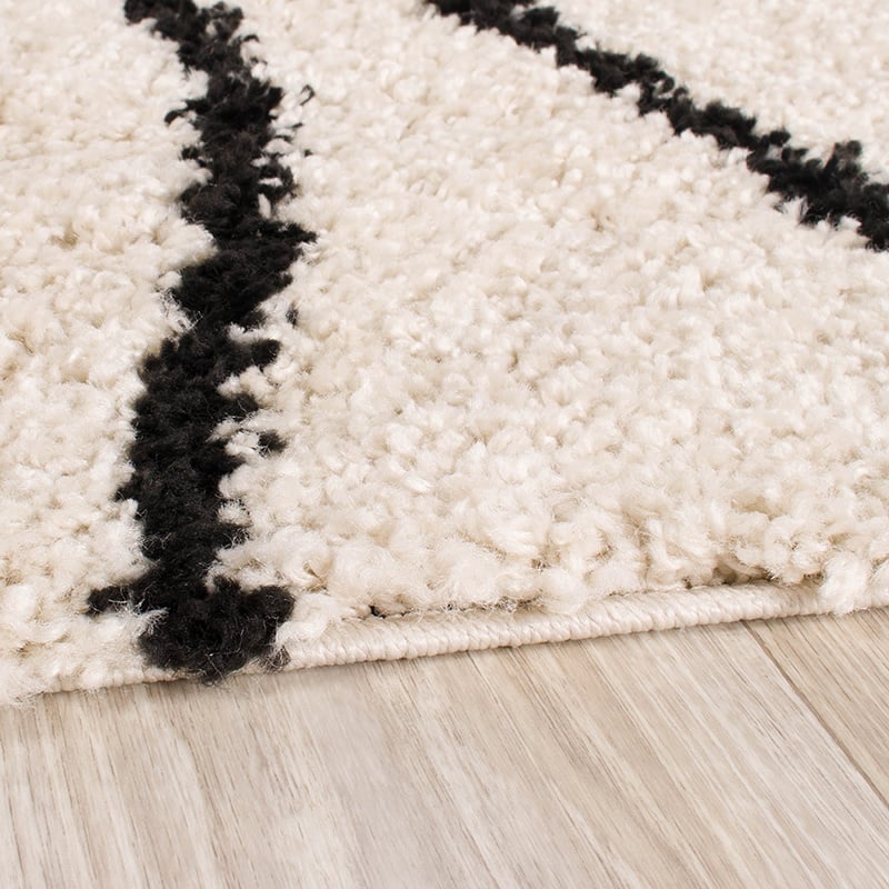 High Pile Rug - Grand Wire Cream/Black