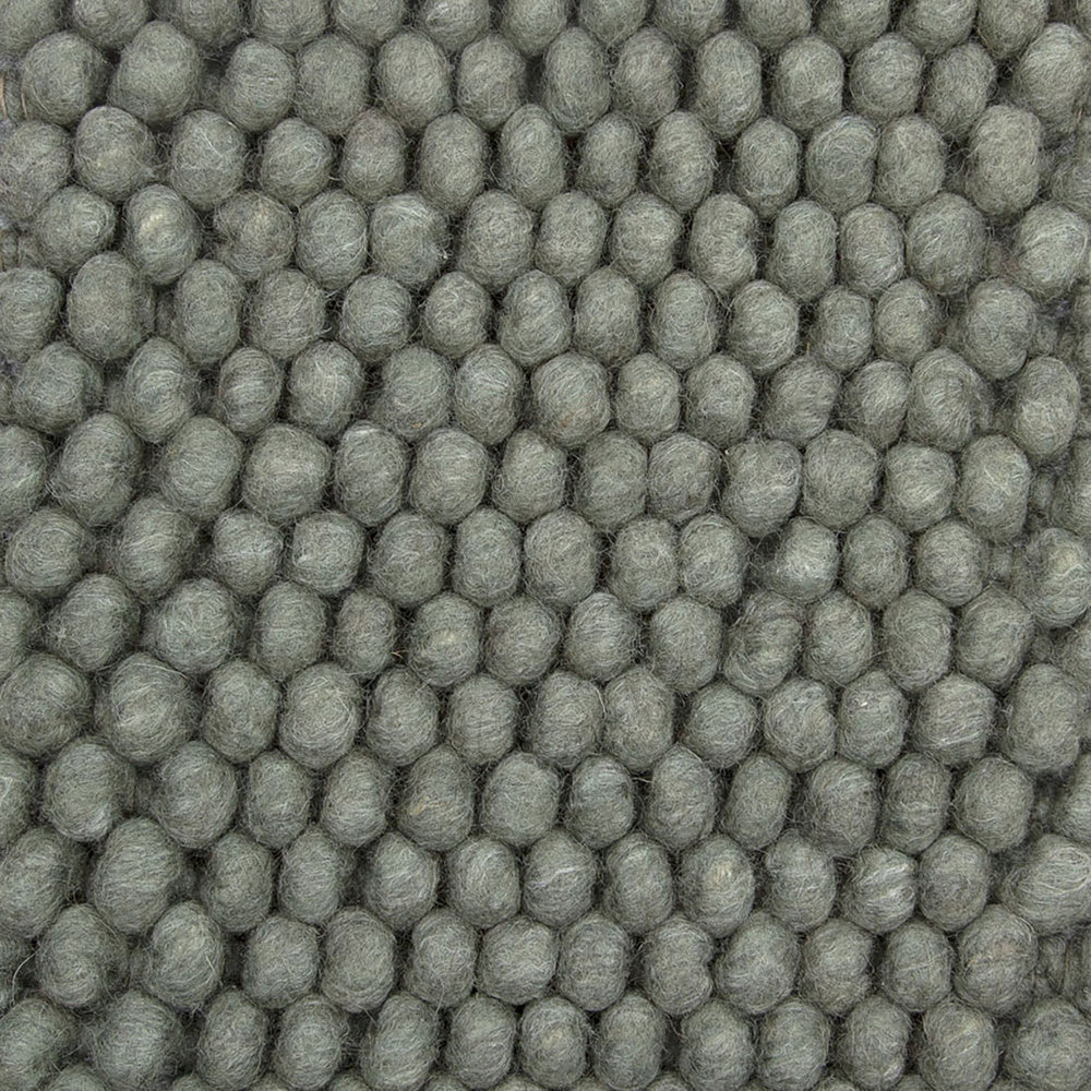 Wool floor rug to measure - New Loop Grey/Green 456