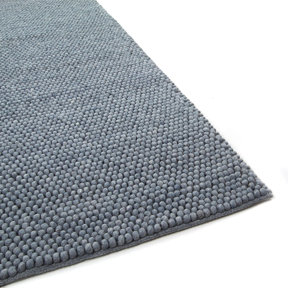 Wool floor rug made to measure - New Loop Light Blue 227