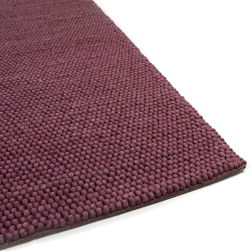 Wool floor rug to measure - New Loop Burgundy/Red 319