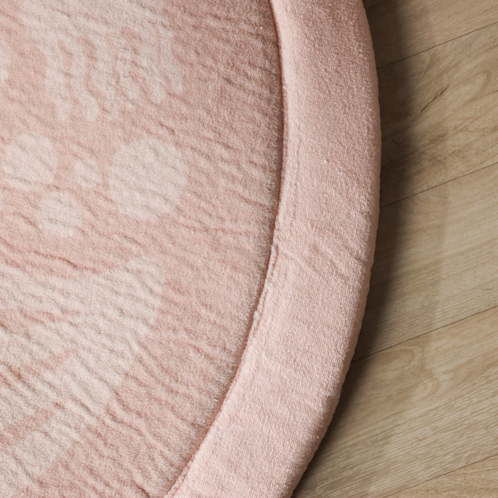 Round washable play mat - Flo Pink