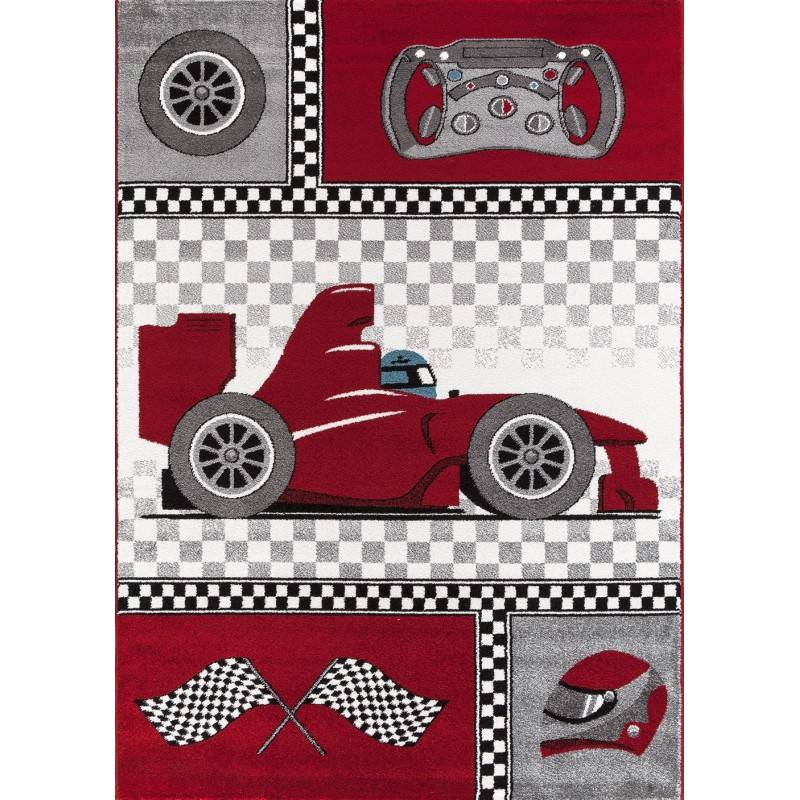 Children's Floor Rug - Mila Car Red