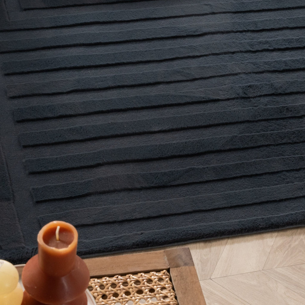 Irregular Rug - Flowy Lines Anthracite