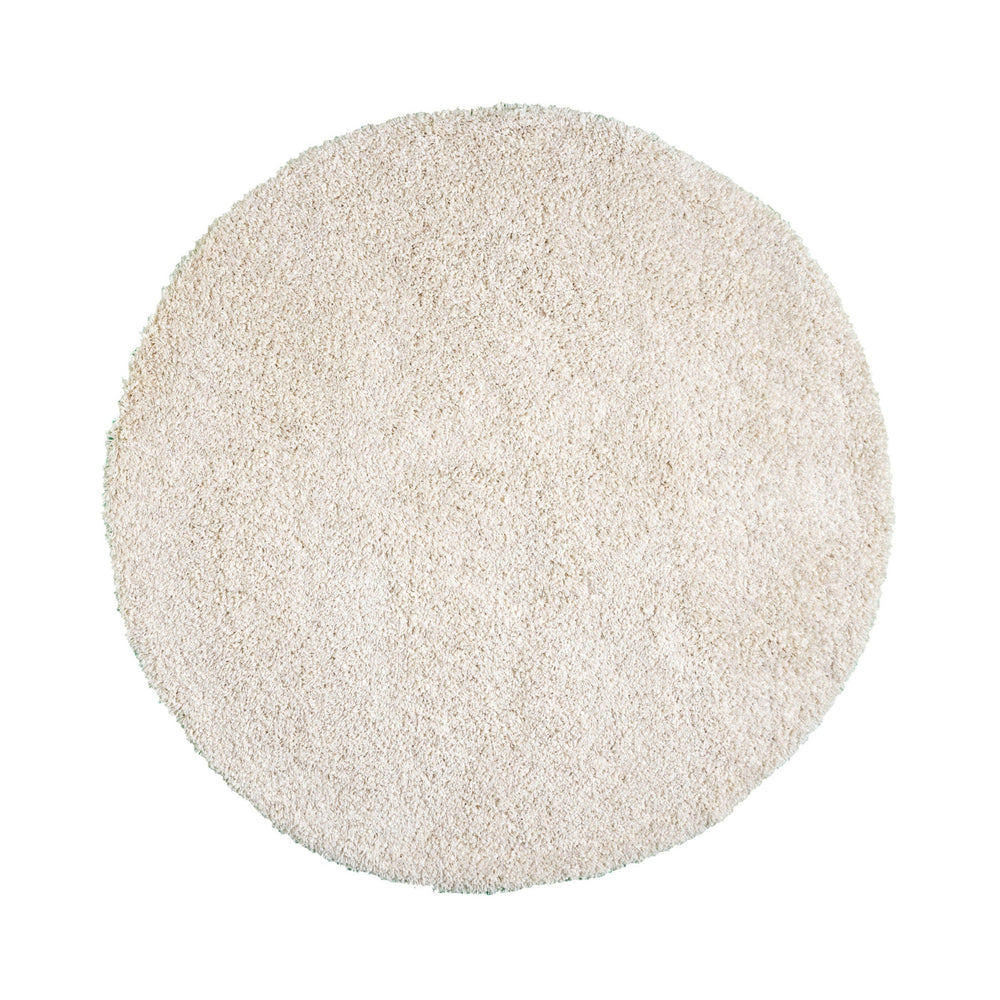 Round shaggy rug - Yves Cream