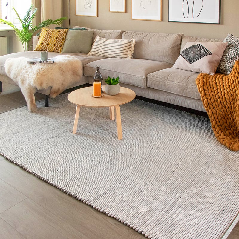 Wool Rug - Wise Grey/White