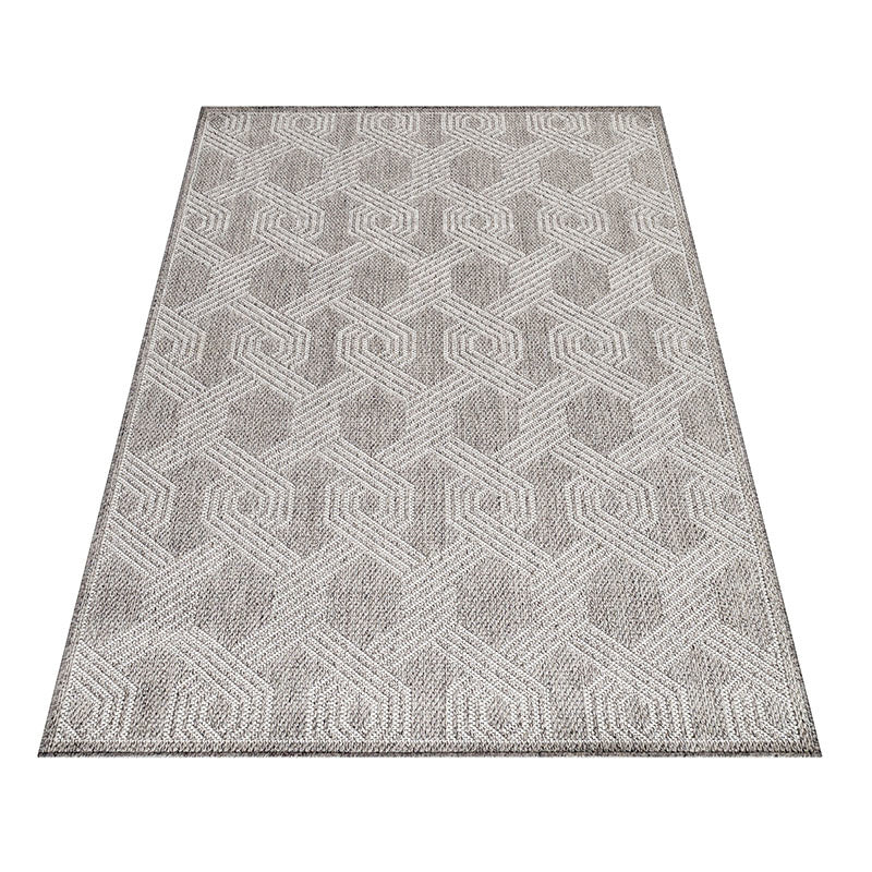 Jute Outdoor Rug - Aruba Pattern Grey