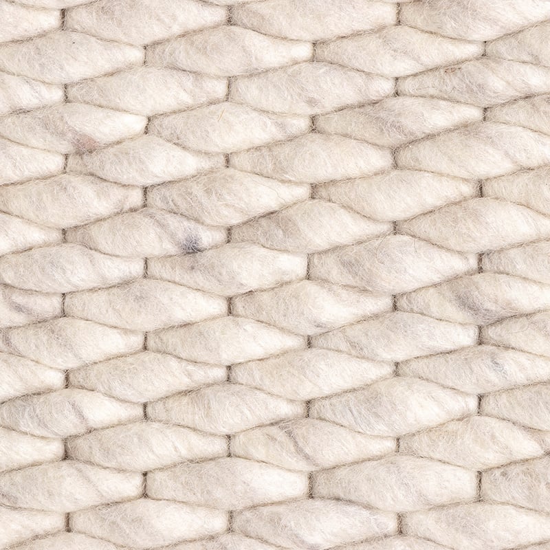 Wool Rug - Brilliant Cream/White