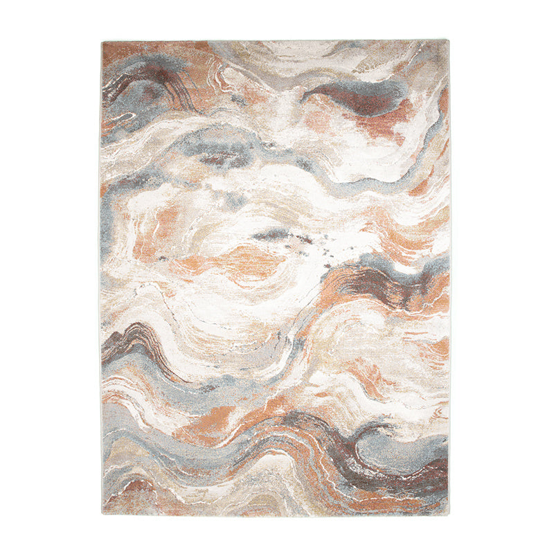 Abstract Rug - Xavier Wave Blue/Red
