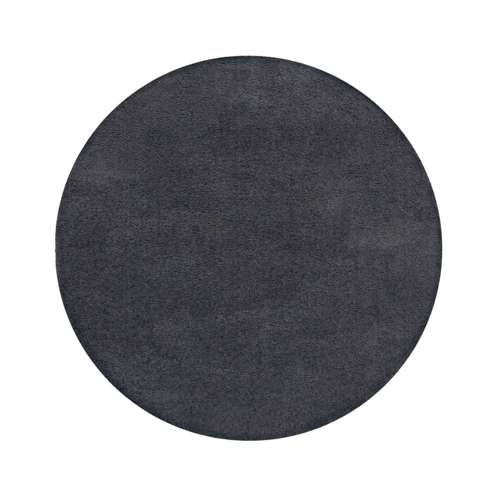 Round shaggy floor rug - Farenzo Grey