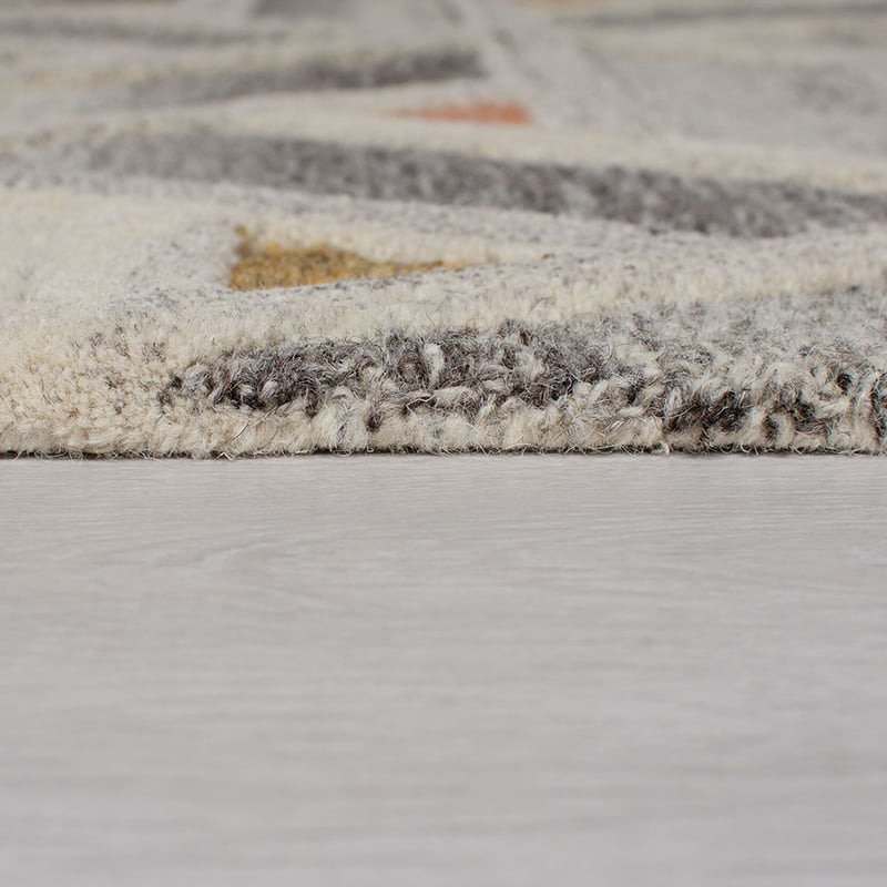 Graphic floor rug - Mado River Grey