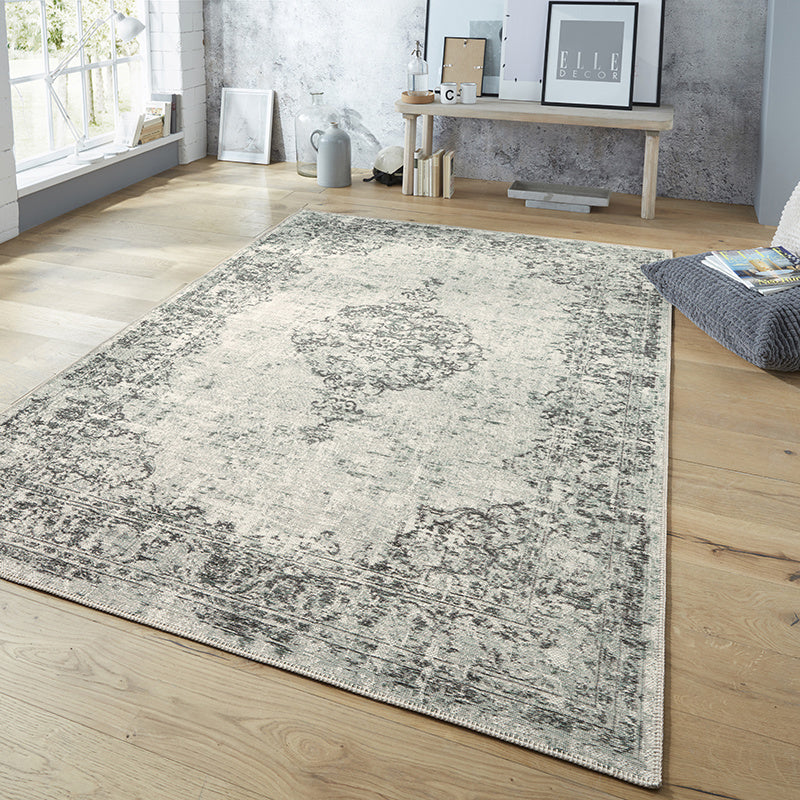 Vintage floor rug - Pleasure Green/Black Vertou