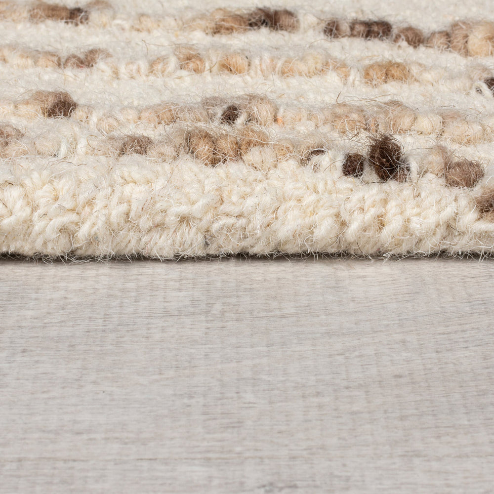 Abstract floor rug - Maceo Swirl Cream/Brown