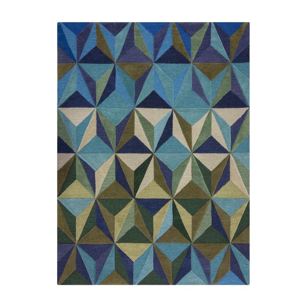 Geometric floor rug - Revelino Blue