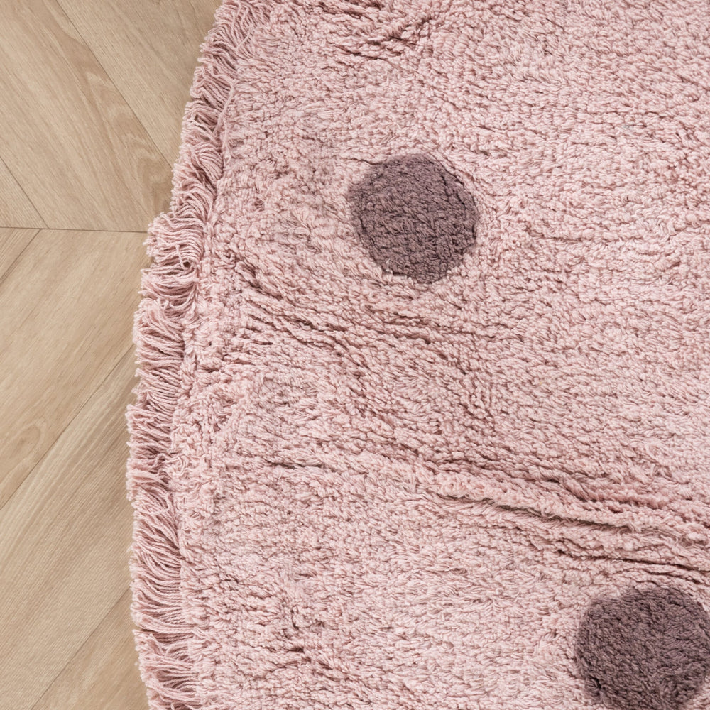 Round Kids Room Rug – Lou Dots Purple