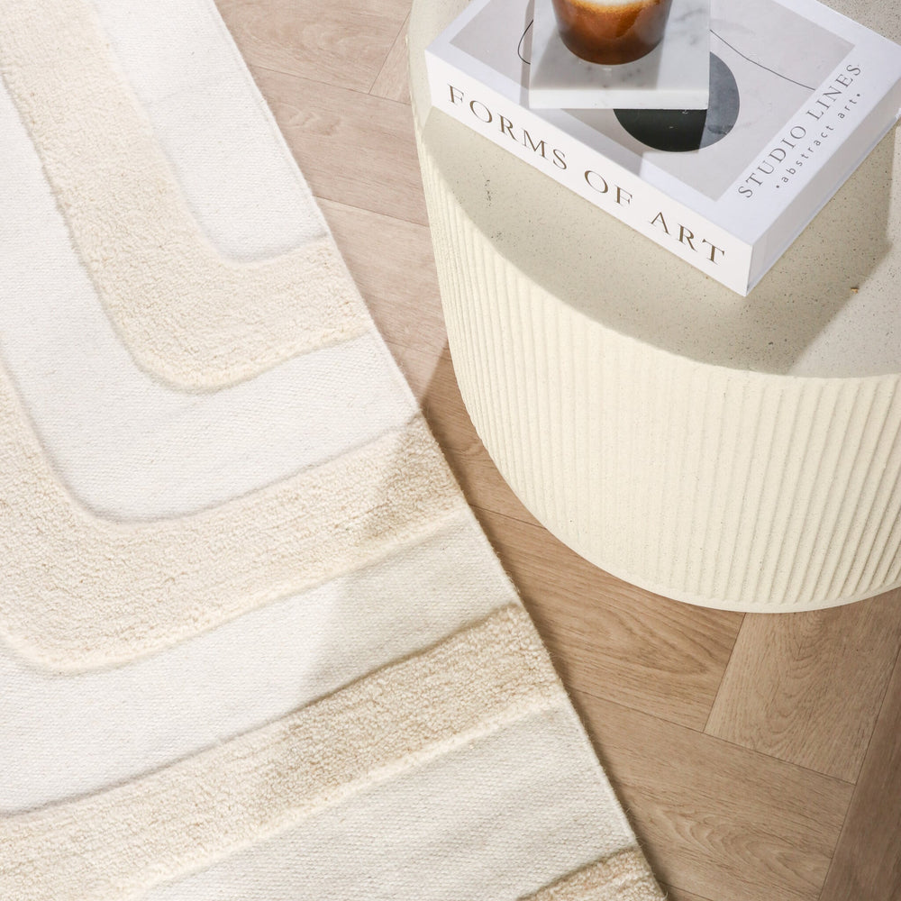 Wool Rug – Judith Lines Cream