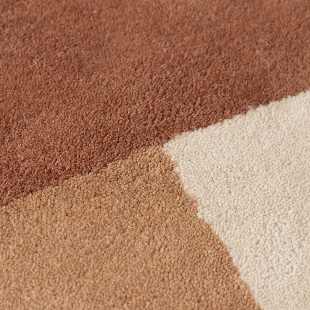 Wool Abstract Rug – Jules Creme/Terra