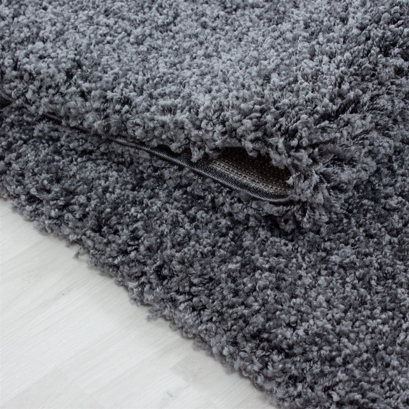 High-Pile Floor Rug - Life Grey