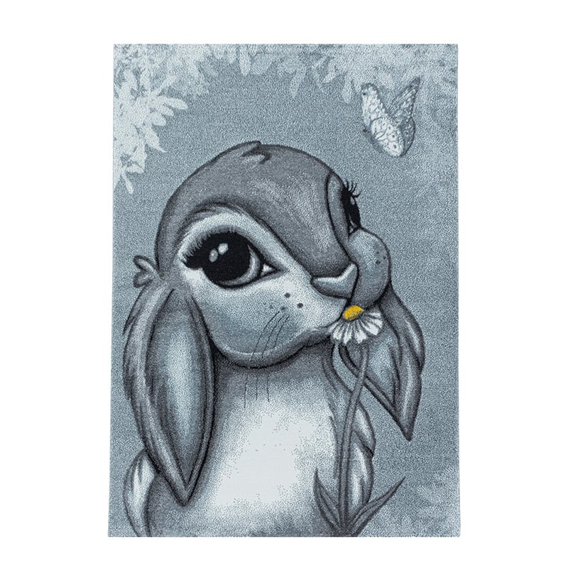 Children's floor rug - Fleurtje Rabbit Blue