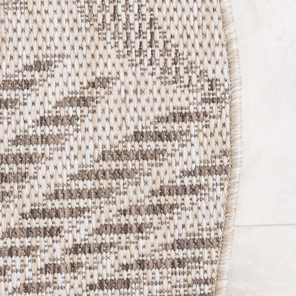 Round Outdoor Rug - Tiga Palm Taupe