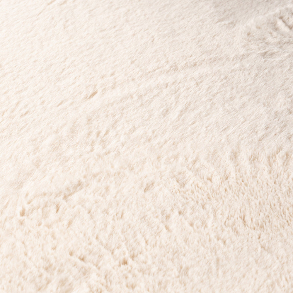 Oval Low-Pile Rug – Cozy Cream
