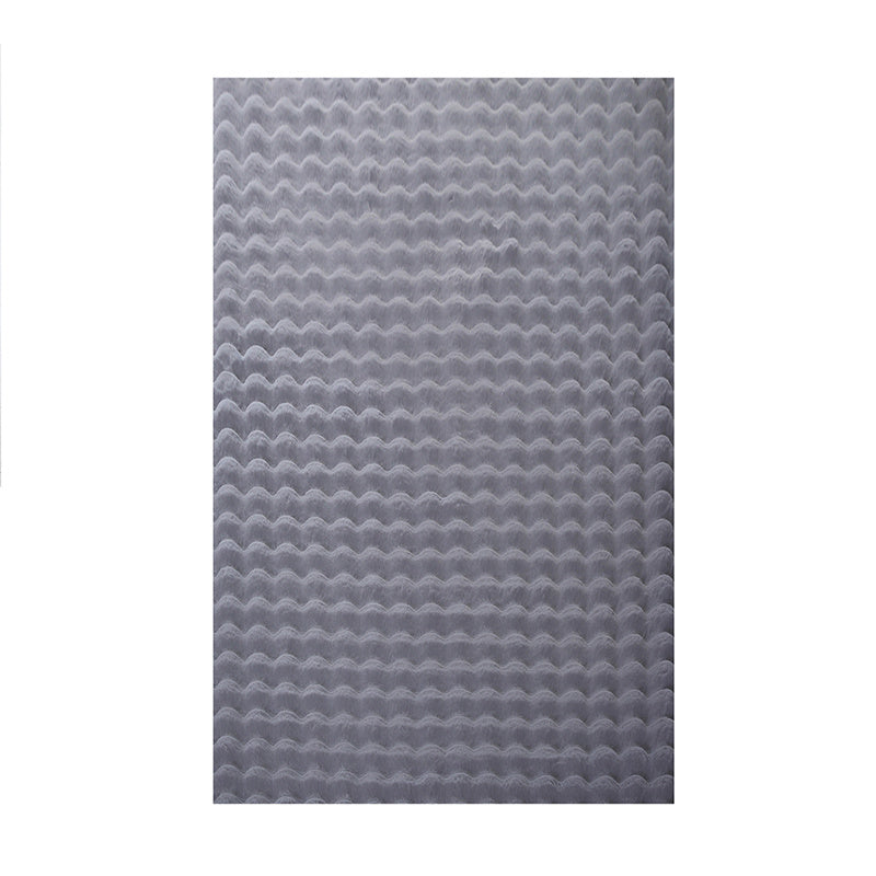 Soft high-pile floor rug - Ambrey 3D Dark Grey