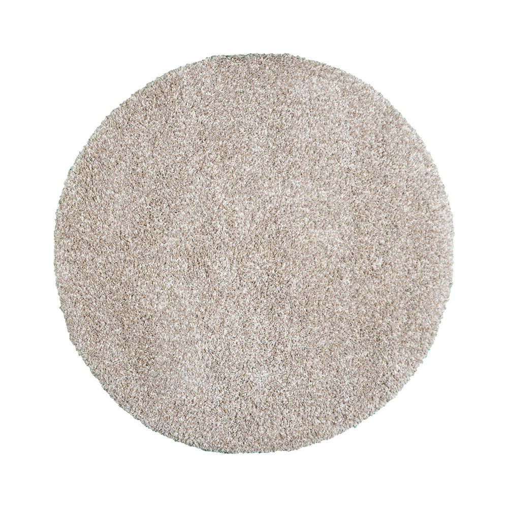 Round shaggy rug - Yves Beige