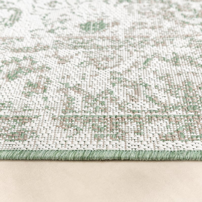 Vintage Outdoor Rug - Victoria Oriental Green
