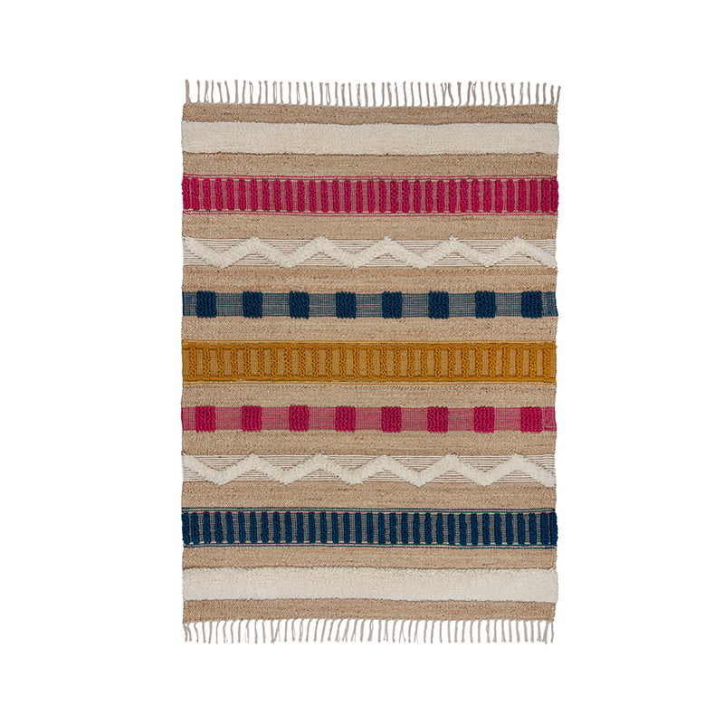 Jute floor rug - Jubio Medina Multicolor