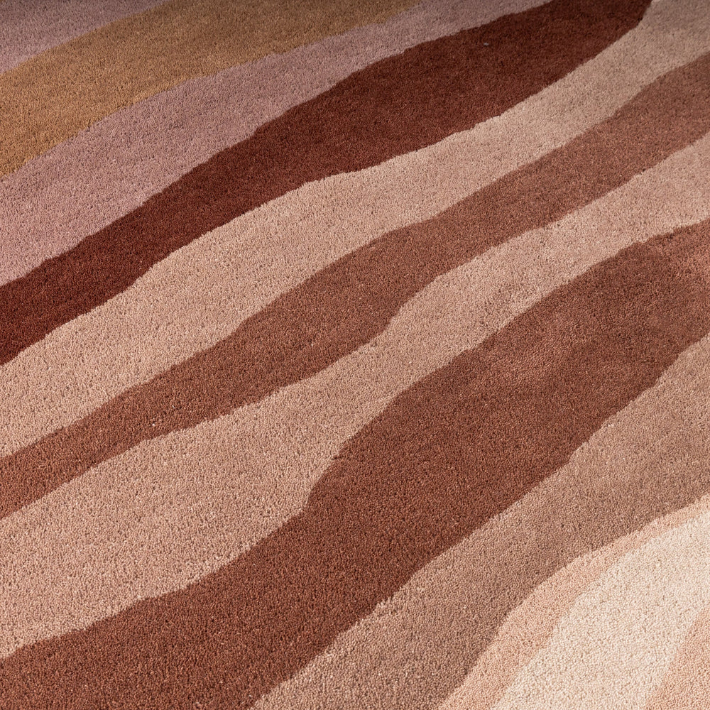 Round Wool Rug – Liora Pink