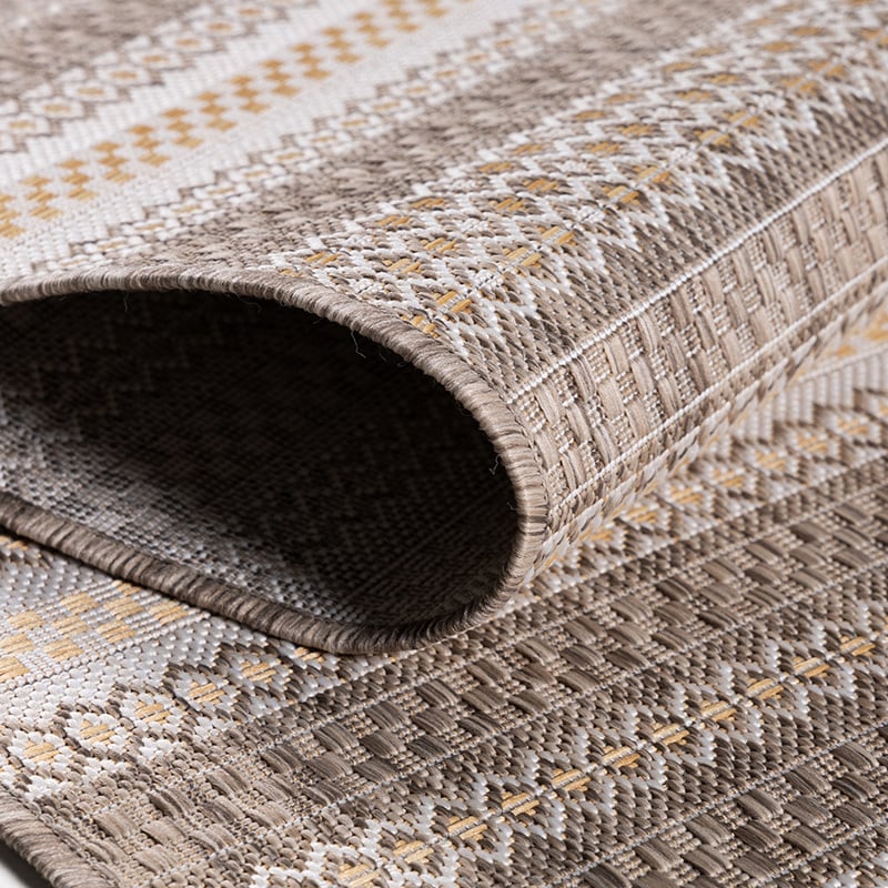 Striped outdoor rug - Sunara Beige