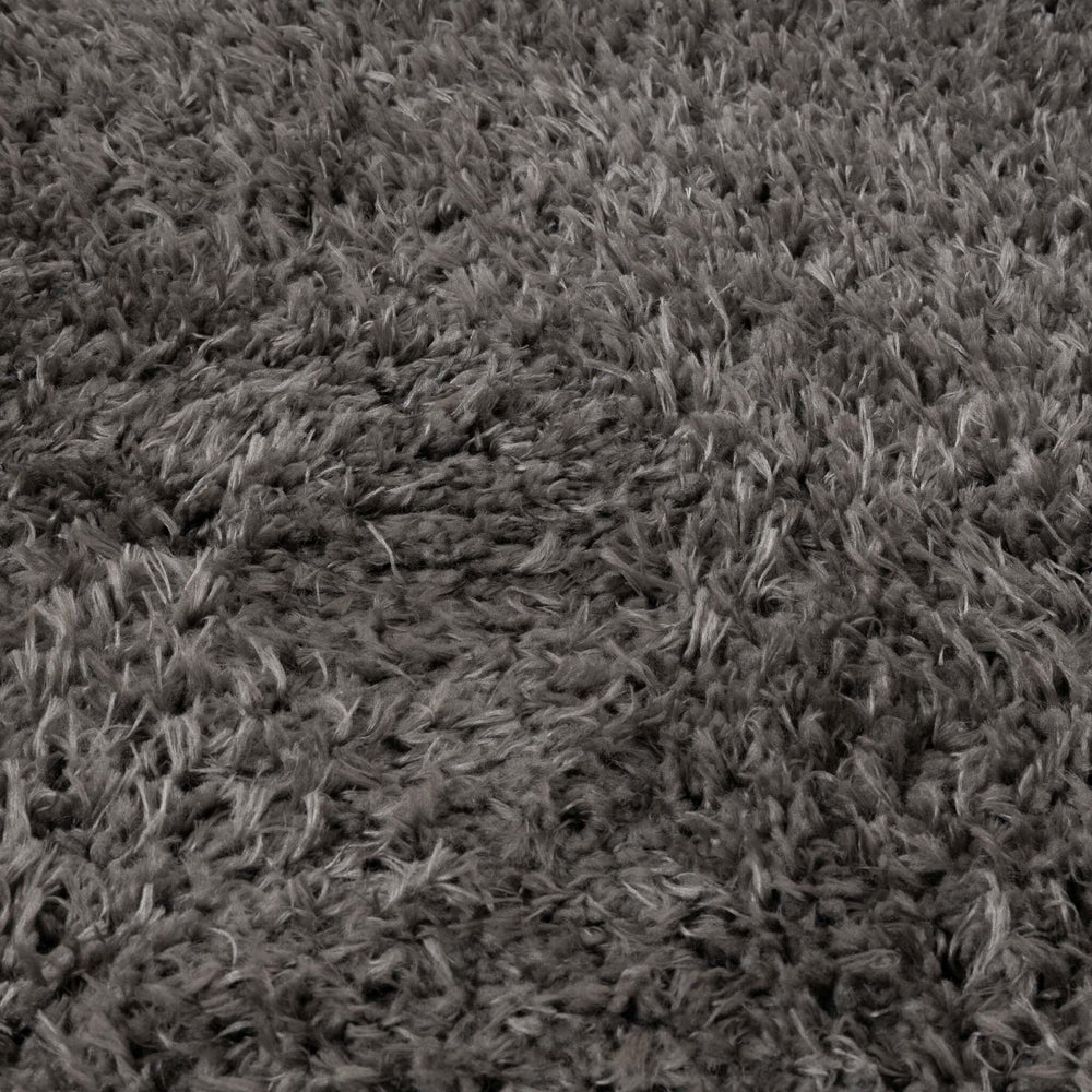 Round Shaggy Rug - Blaze Grey