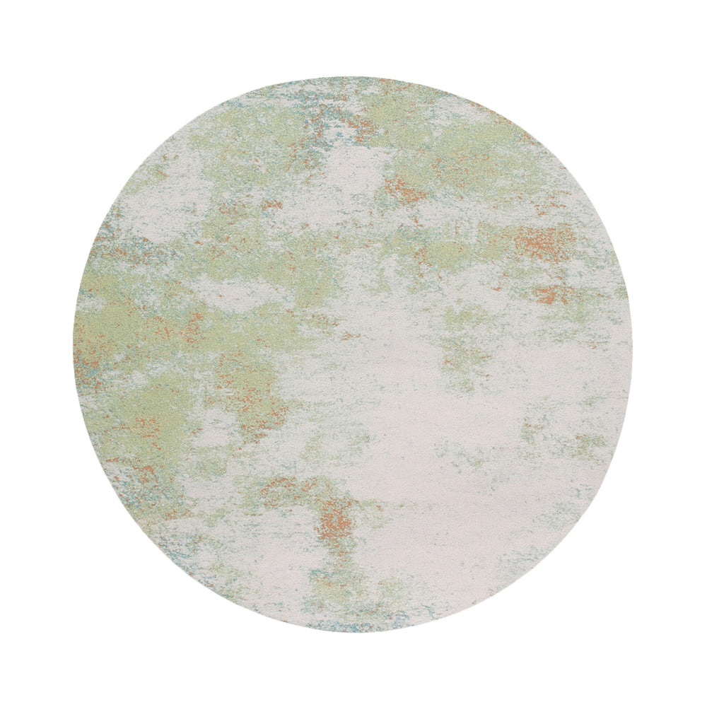 Round Abstract Rug – Candice Mint