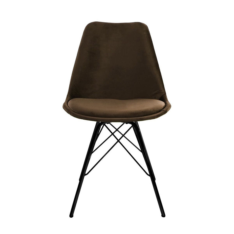 Chair Velvet - Coffee Brown