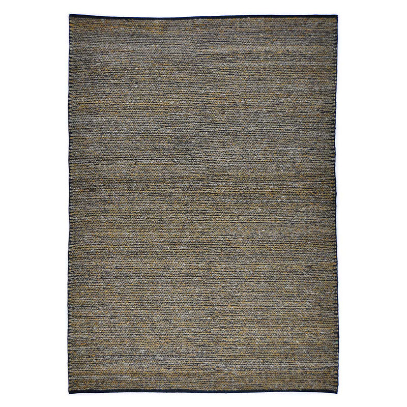 Wool floor rug - Lianne Taupe/Ochre Yellow