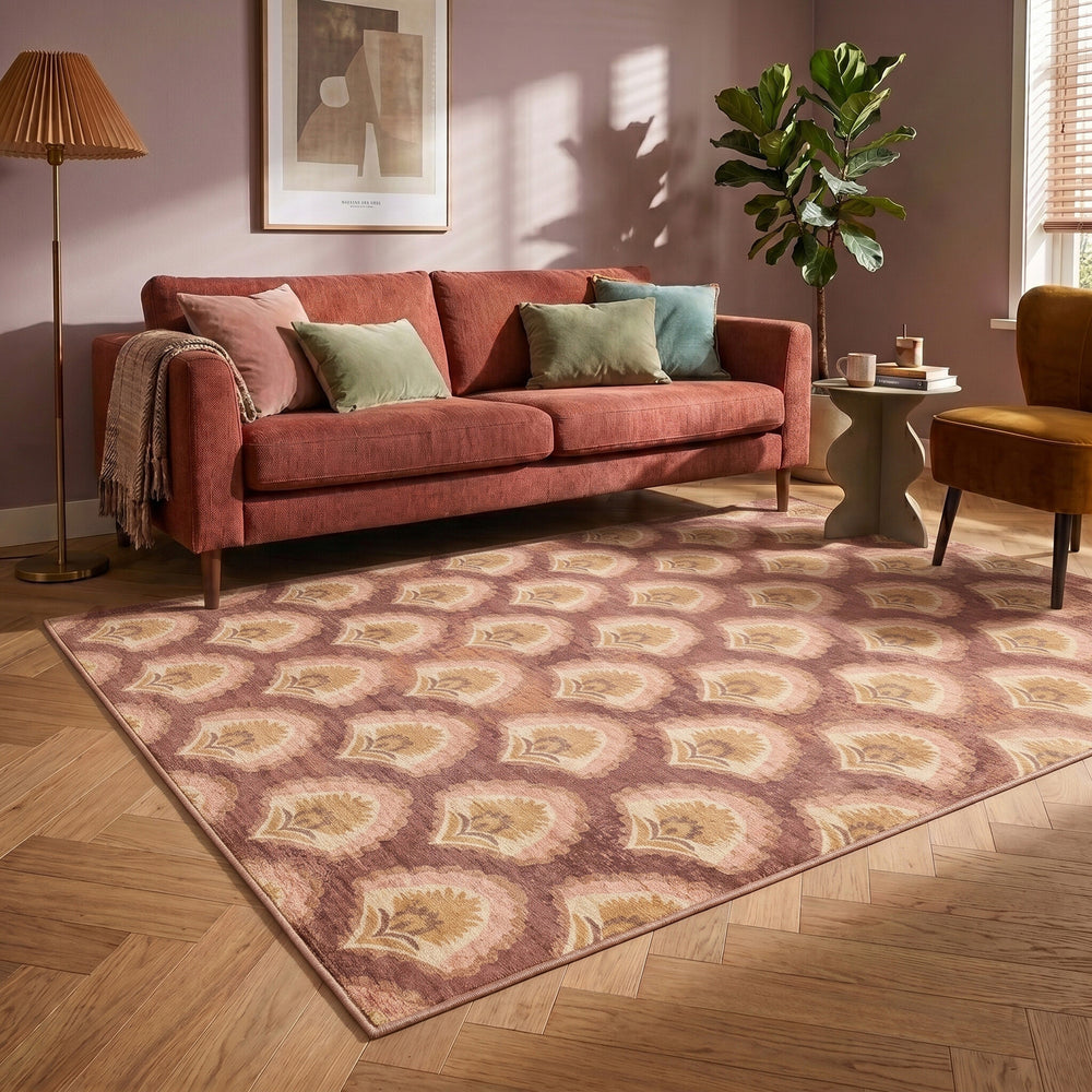 Vintage rug - Sage Pattern Terracotta