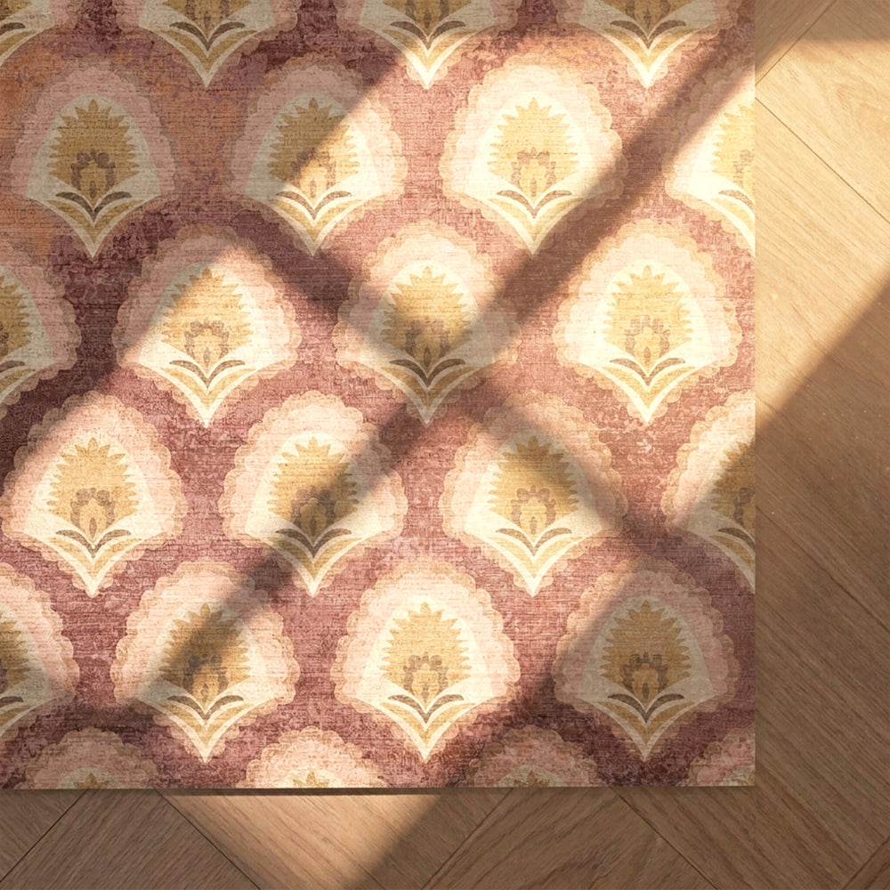Vintage rug - Sage Pattern Terracotta