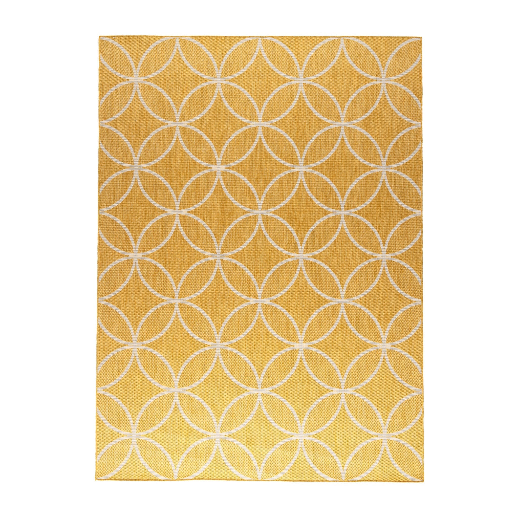 Geometric Outdoor Rug – Faro Ripple Yellow