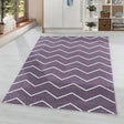 Low-pile floor rug - Smoothly Weave Purple/White