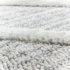 Round Scandinavian floor rug - Pitea Diamond Grey