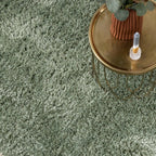 Oval Shaggy Rug - Blaze Green