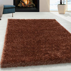 High-pile floor rug - Blushy Terra/Brown