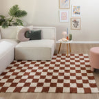Retro Rug - Gambit Brown/White