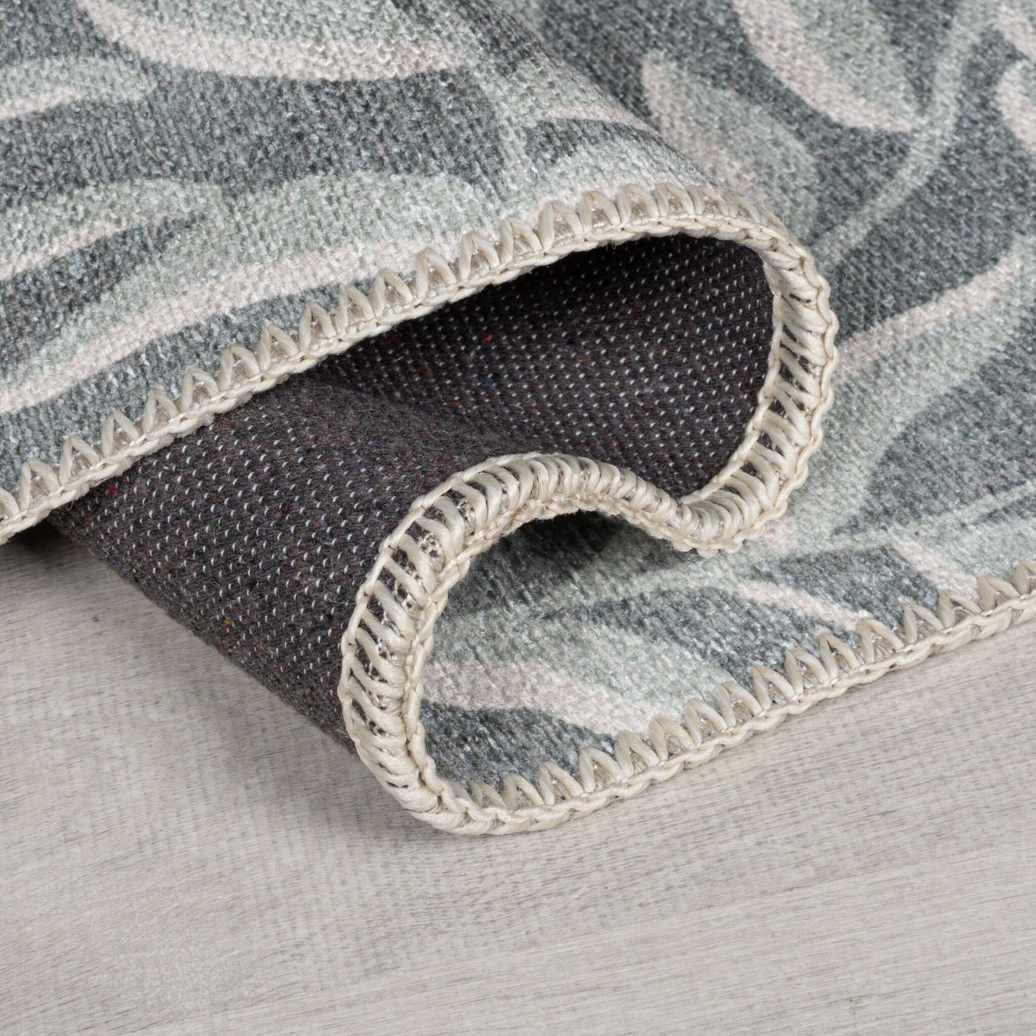 Washable Runner - Reido Leaves Green